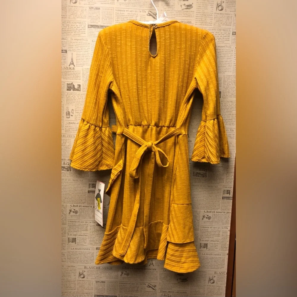 NWT! Girl’s Dress; Rare Editions; Necklace Accessory; Skirt Panels; Keyhole Back - Picture 6 of 9